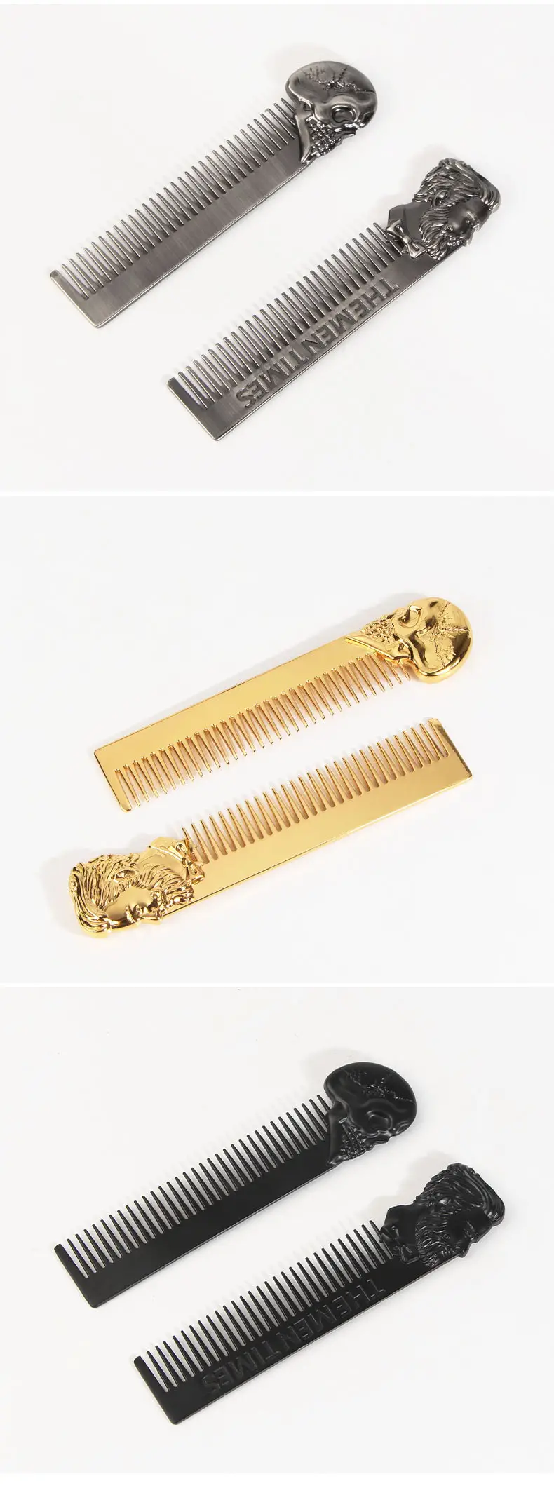 Gold Dragon Head Beard Combs for Men — feature 6