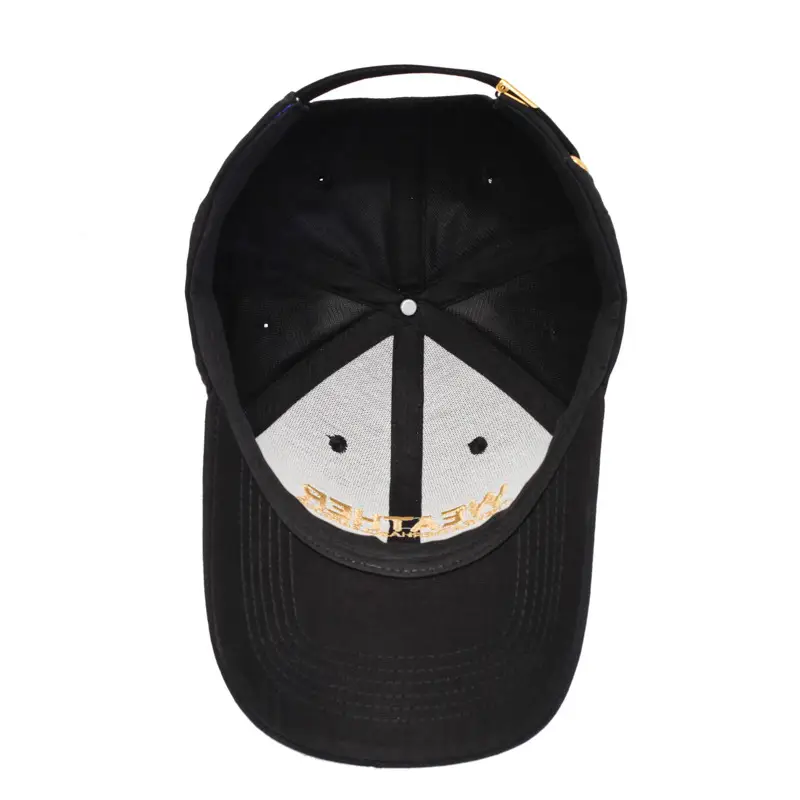 Men's Black R Letter Baseball Cap with Embroidered Brand - Image 6