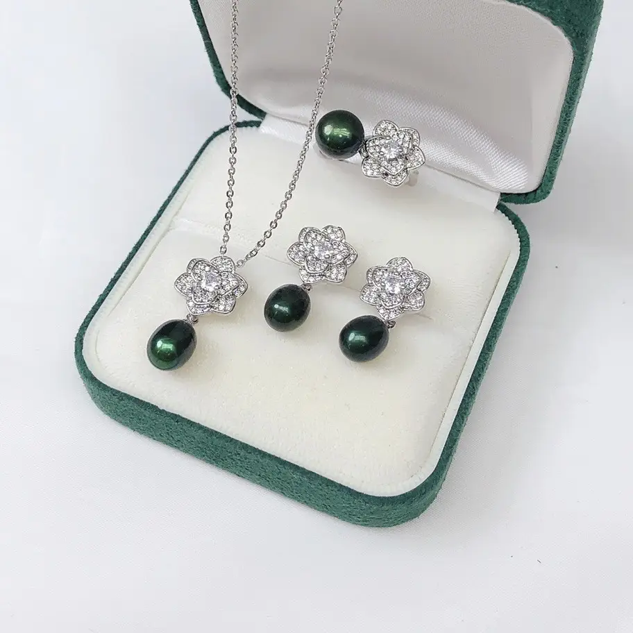 Freshwater Pearl Inlay Set for Women - Image 9