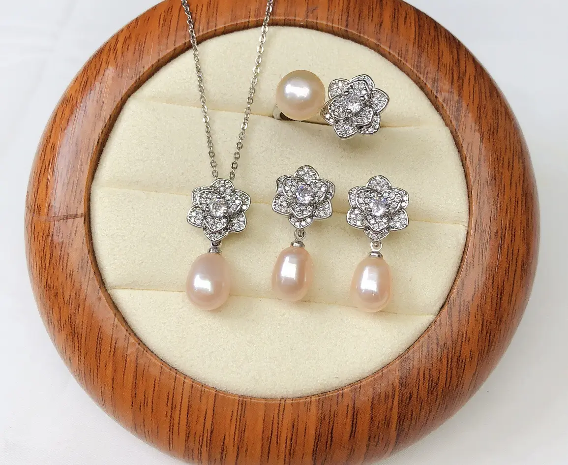 Freshwater Pearl Inlay Set for Women - Image 3