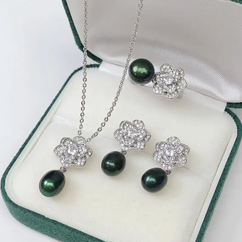 Freshwater Pearl Inlay Set for Women - Image 5