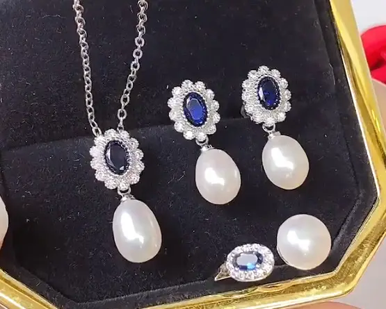 Freshwater Pearl Inlay Set for Women - Image 6