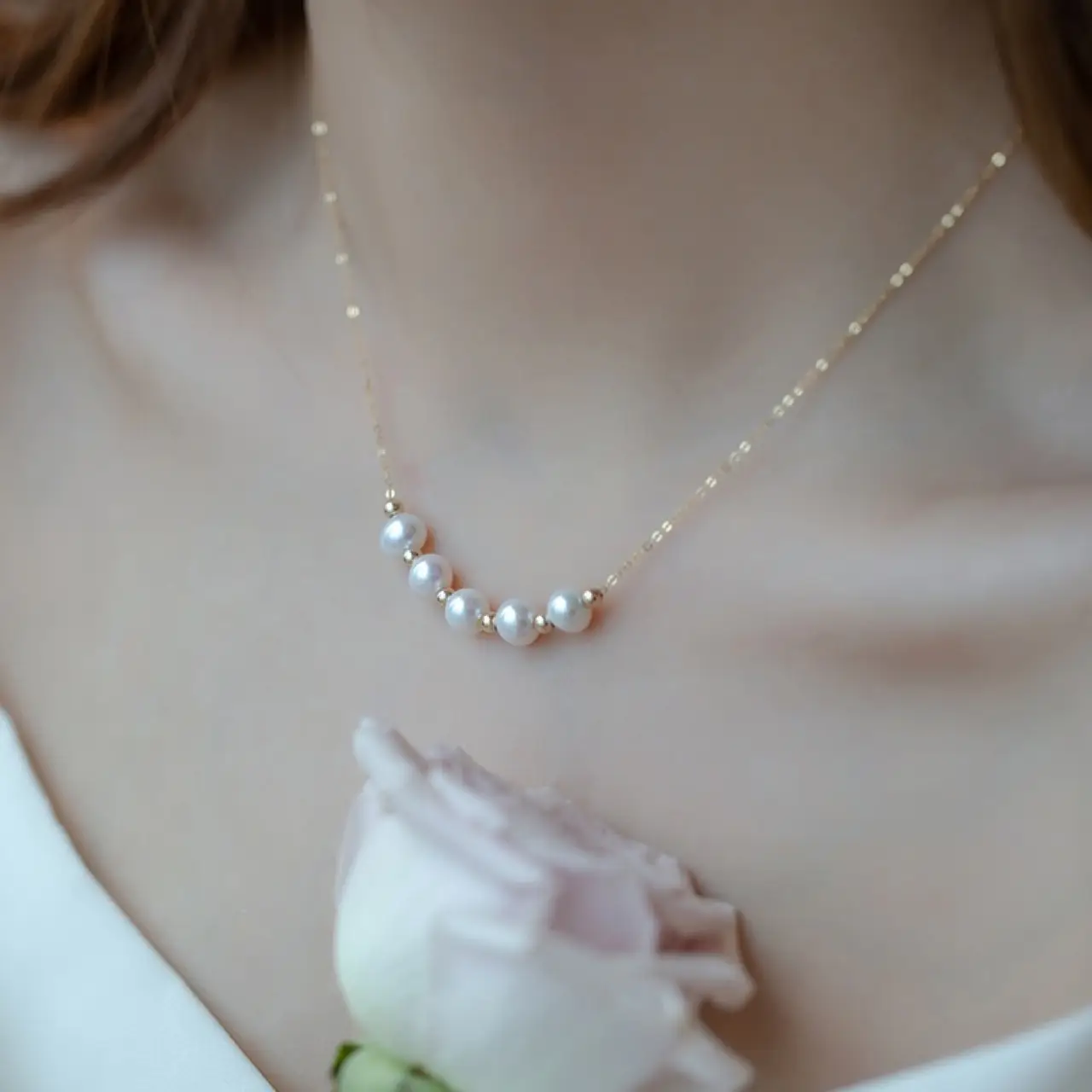 925 Silver Pearl Clavicle Necklace for Women