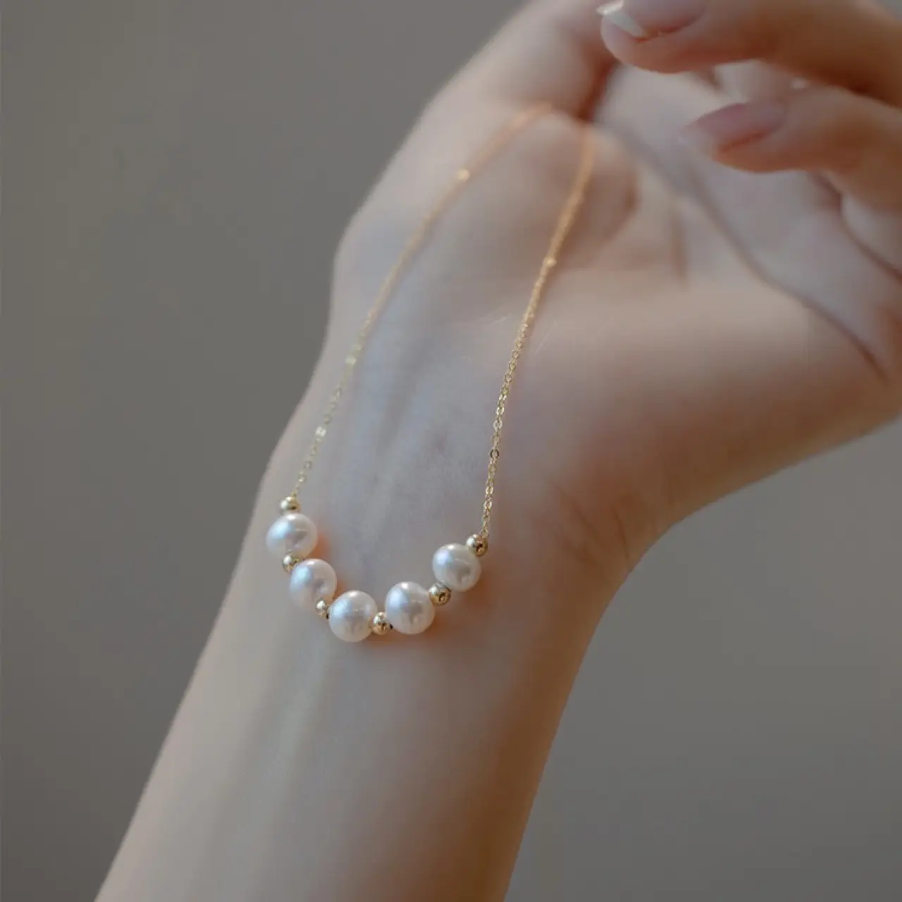 925 Silver Pearl Clavicle Necklace for Women