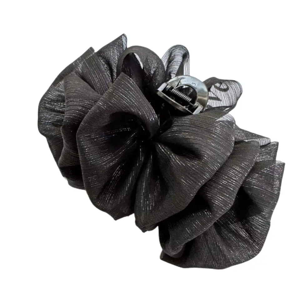 Black Beaded Cloud Hair Clip for Women