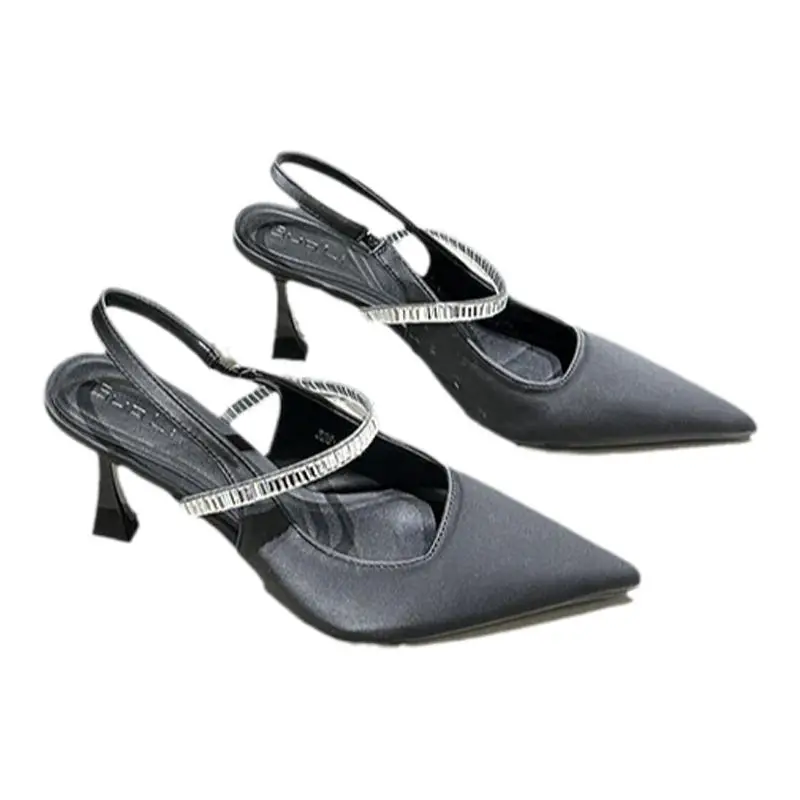 Black French Mary Jane Heels for Women Spring Summer - Image 7