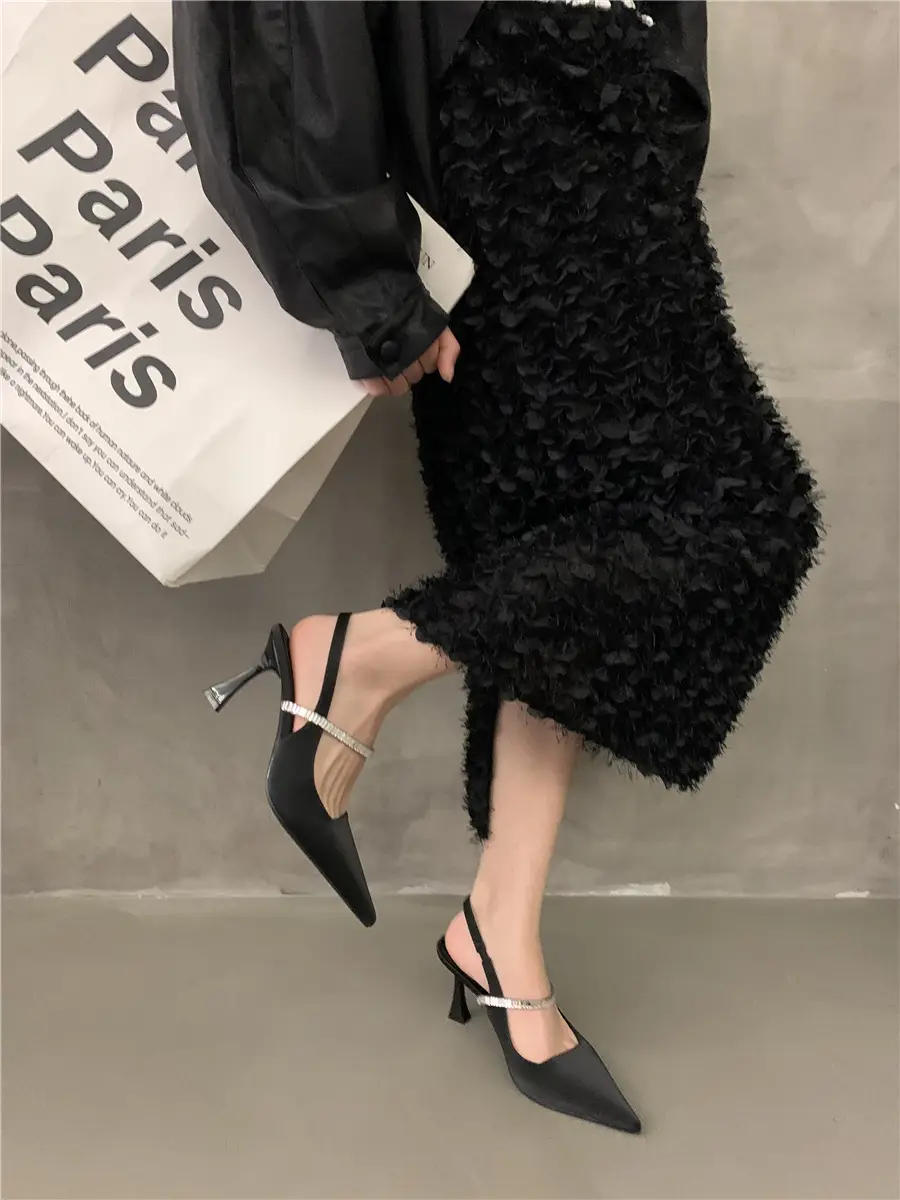 Black French Mary Jane Heels for Women Spring Summer — feature 2