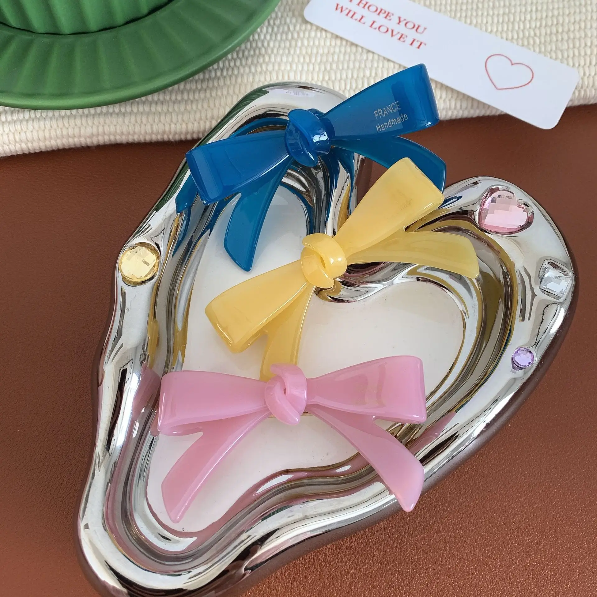 Blue Korean Girl Bow Hairpin Clip 2025 New Style - Image 12