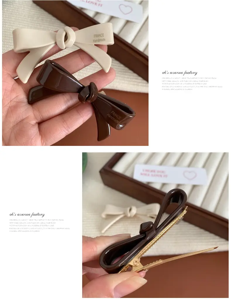 Blue Korean Girl Bow Hairpin Clip 2025 New Style — feature 10