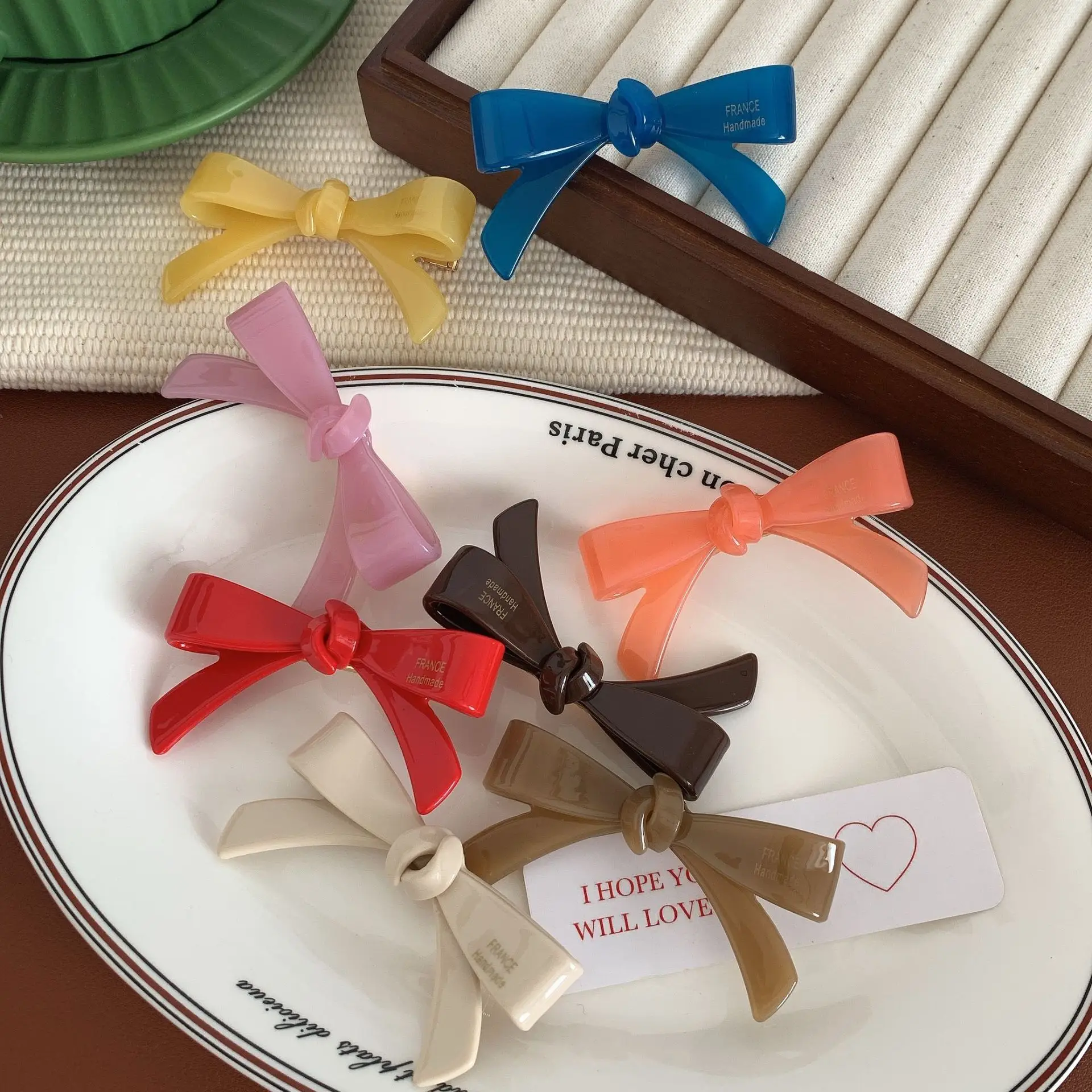 Blue Korean Girl Bow Hairpin Clip 2025 New Style — feature 15