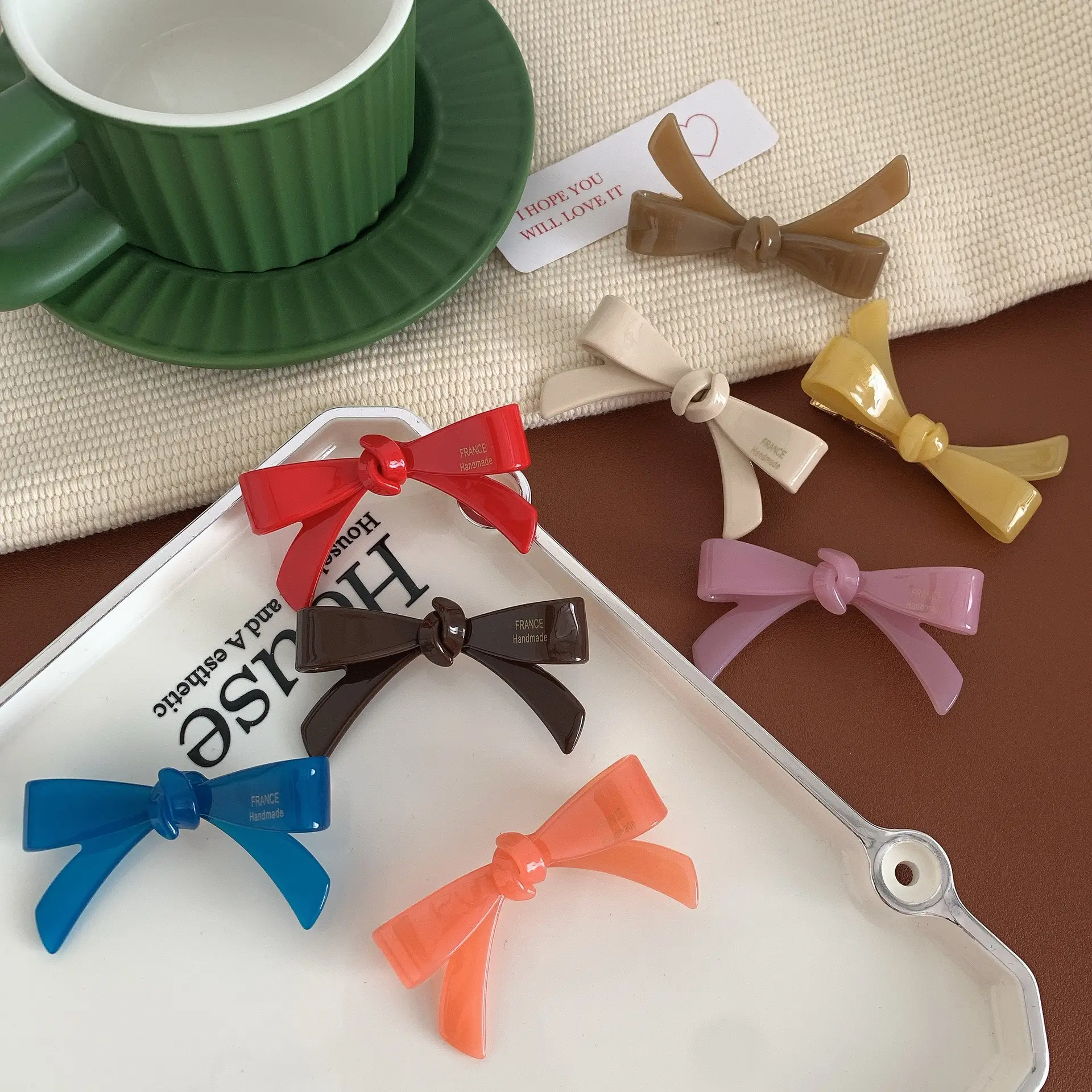Blue Korean Girl Bow Hairpin Clip 2025 New Style — feature 17
