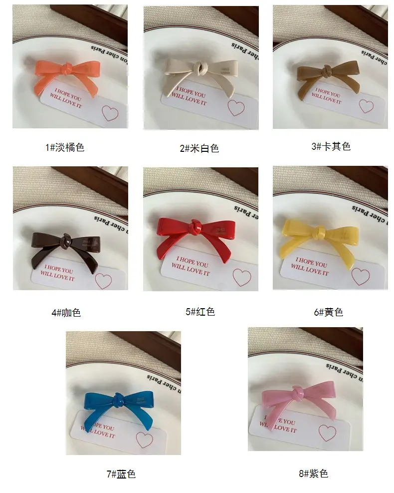 Blue Korean Girl Bow Hairpin Clip 2025 New Style — feature 7