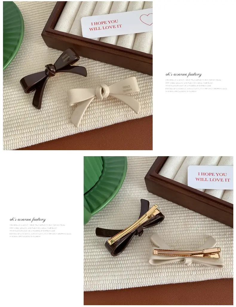 Blue Korean Girl Bow Hairpin Clip 2025 New Style — feature 9