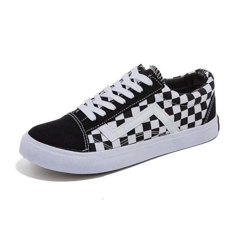 2024 Checkered Canvas Casual Sneakers for Women - Image 7