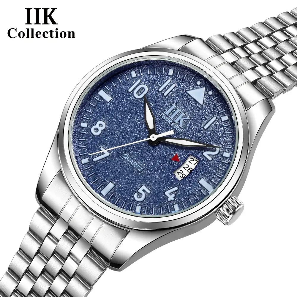 IIK Stainless Steel Men's Digital Watch Blue Dial - Image 7