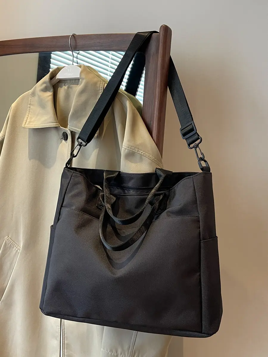 Women's Large Capacity Oxford Cloth Tote Bag Light Blue - Image 5