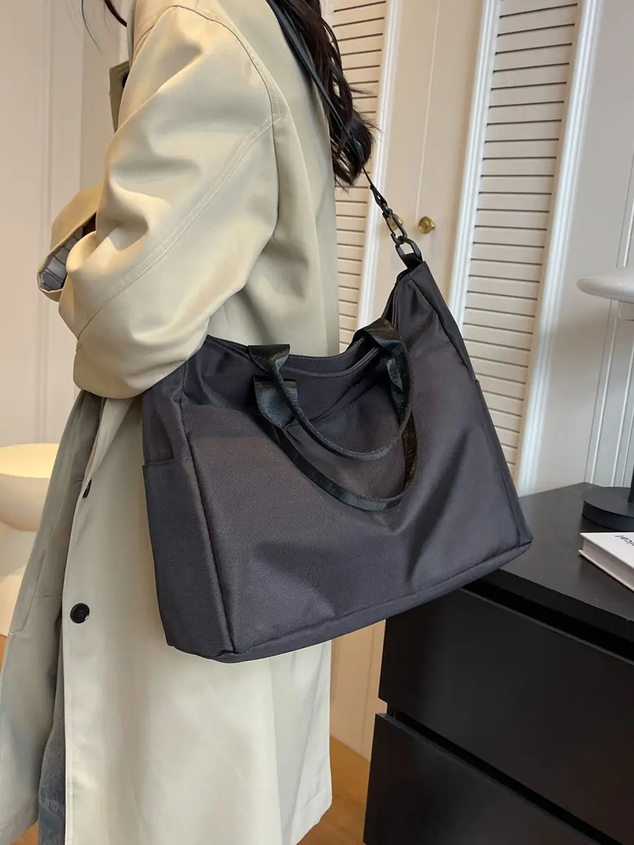 Women's Large Capacity Oxford Cloth Tote Bag Light Blue - Image 6