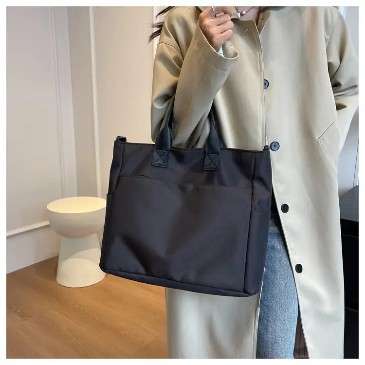 Women's Large Capacity Oxford Cloth Tote Bag Light Blue — feature 20