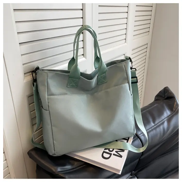 Women's Large Capacity Oxford Cloth Tote Bag Light Blue — feature 25
