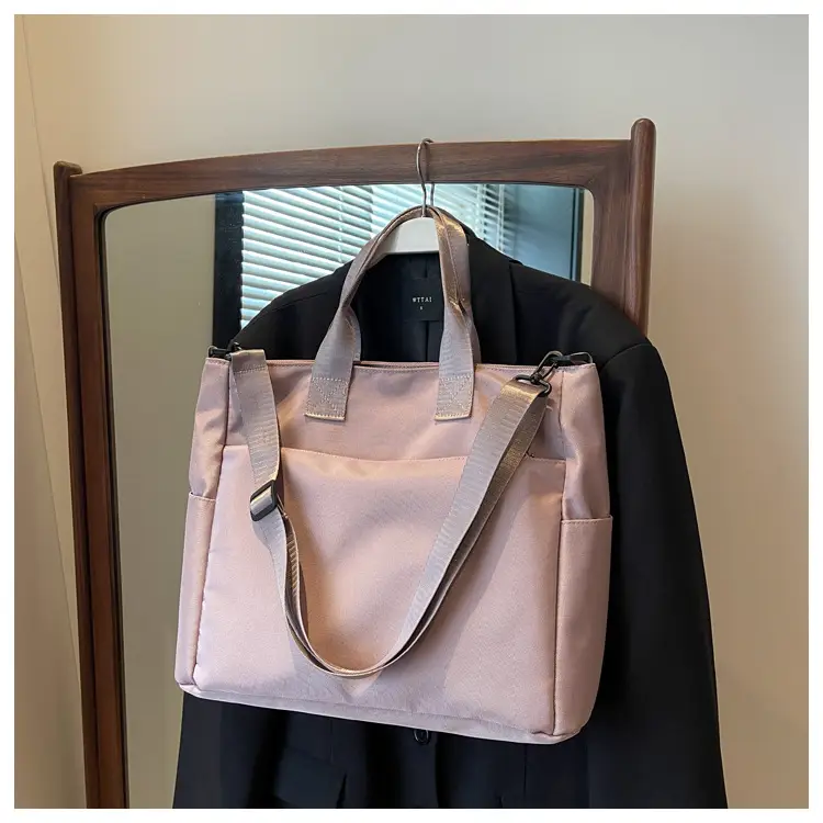 Women's Large Capacity Oxford Cloth Tote Bag Light Blue — feature 29