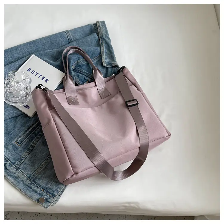 Women's Large Capacity Oxford Cloth Tote Bag Light Blue — feature 34