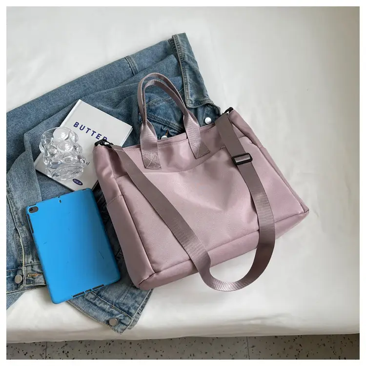 Women's Large Capacity Oxford Cloth Tote Bag Light Blue — feature 36