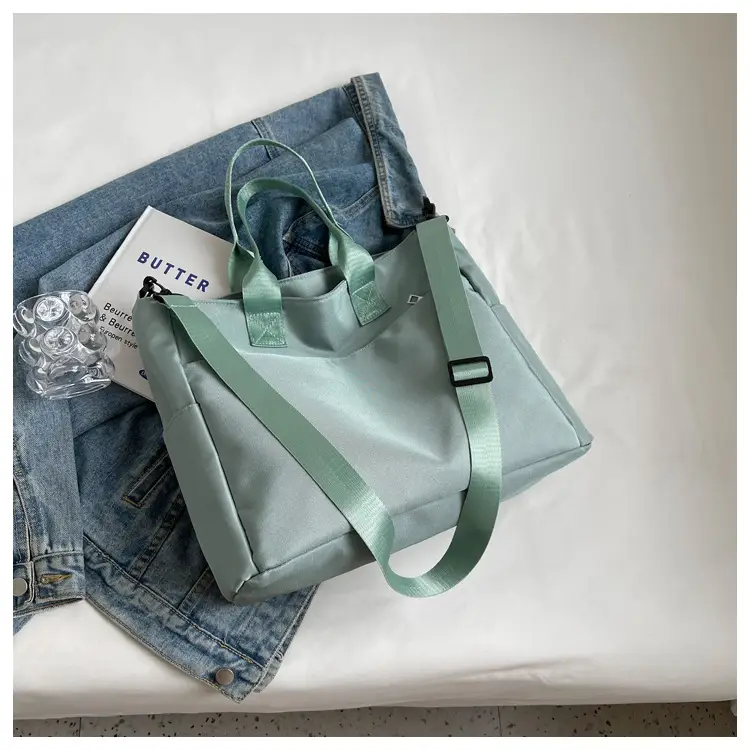 Women's Large Capacity Oxford Cloth Tote Bag Light Blue — feature 37