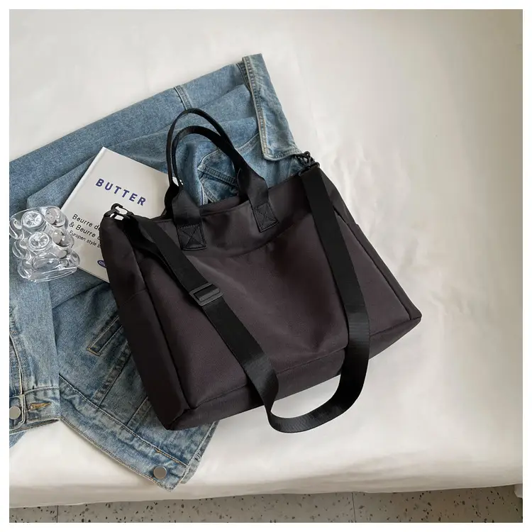 Women's Large Capacity Oxford Cloth Tote Bag Light Blue — feature 38