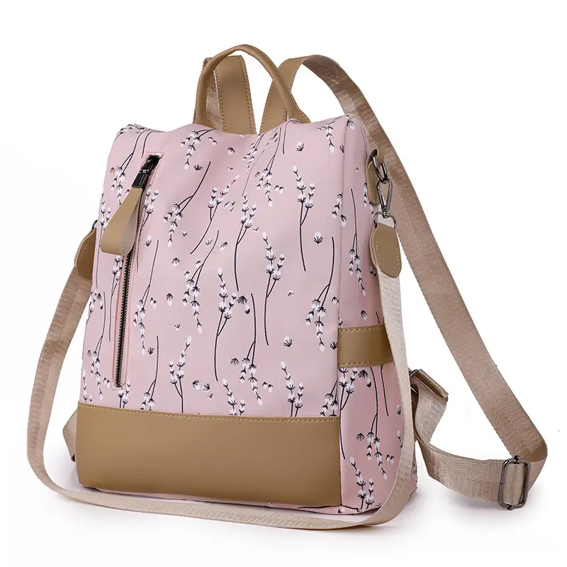 Light Blue Floral Oxford Women's Backpack 2023 - Image 4