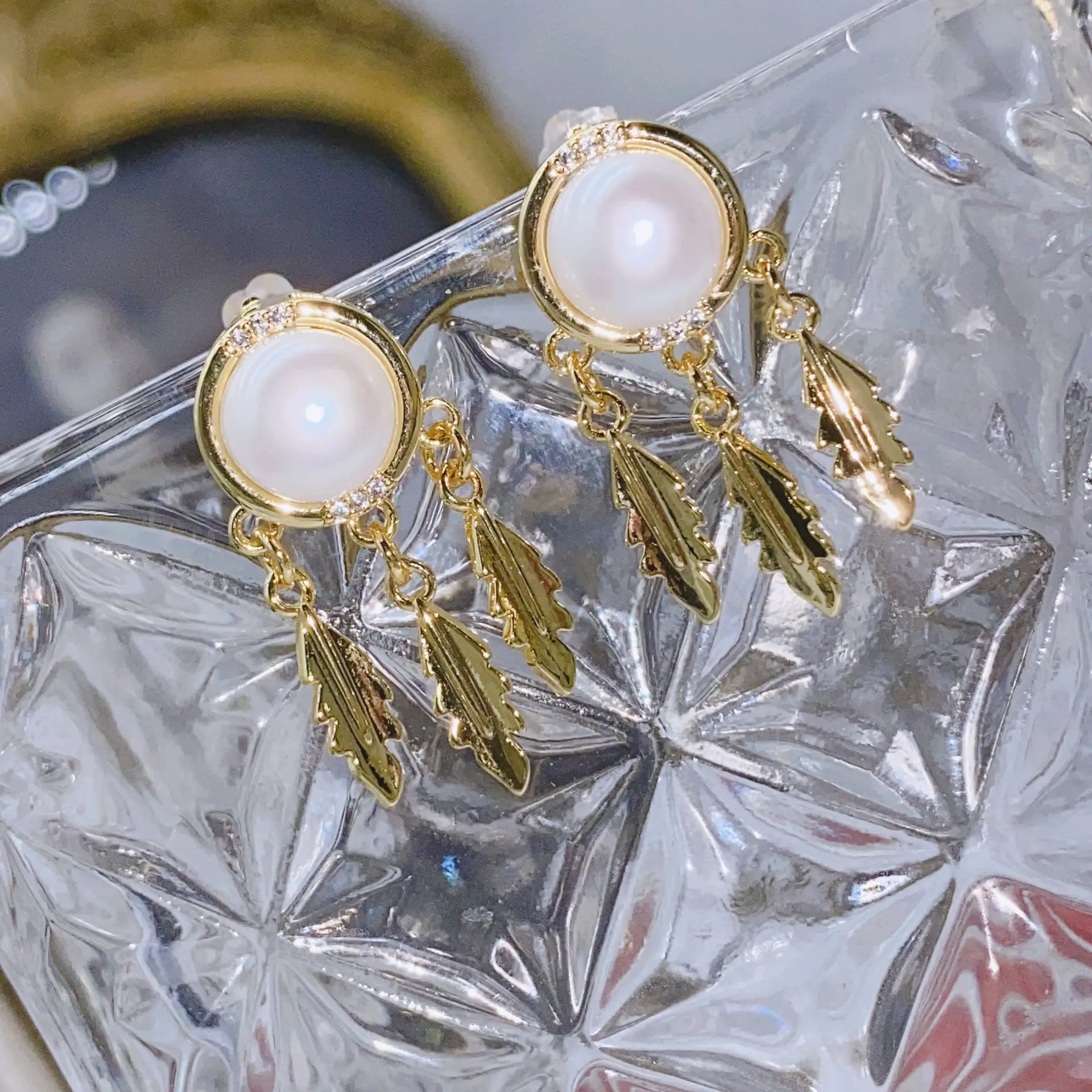 S925 Gold Pearl Dream Catcher Earrings Necklace Set — feature 21
