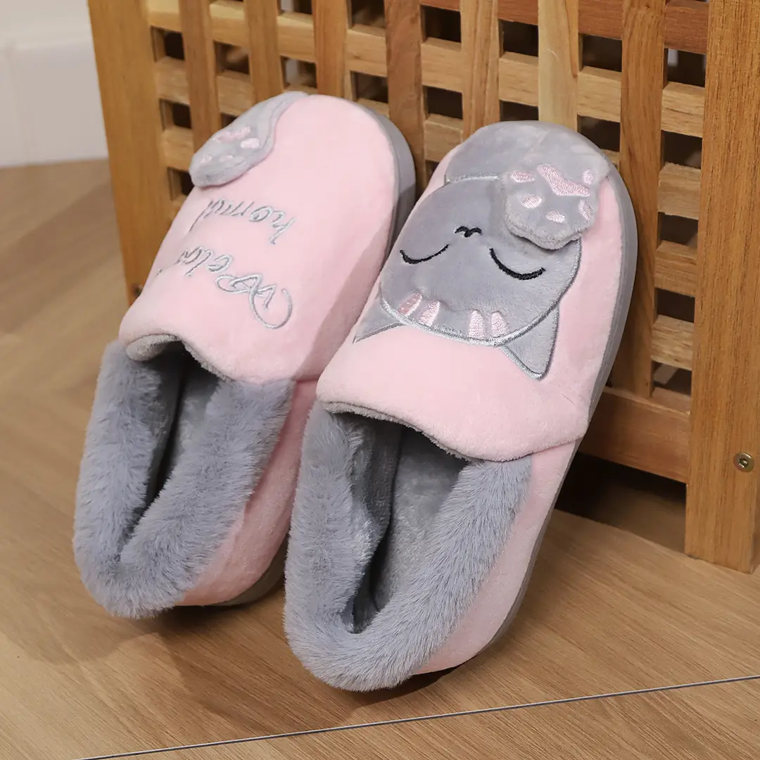 Cotton slippers women's autumn and winter new lucky cat Korean cute warm adult couple cotton slippers men's cross-border foreign trade