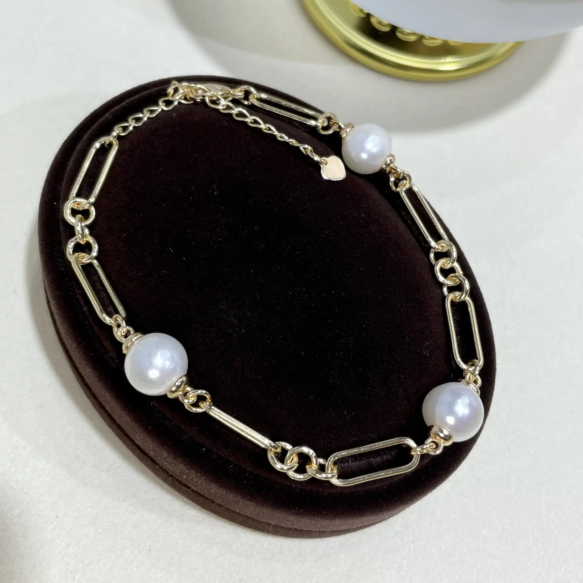 18K Gold Pearl Bracelet for Women