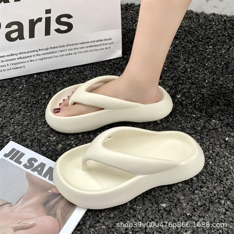 Black EVA Flip Flops Women Summer Home Outdoor Wear