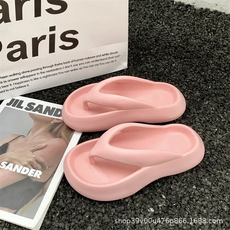 Black EVA Flip Flops Women Summer Home Outdoor Wear