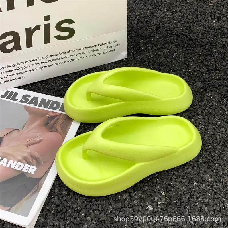 Black EVA Flip Flops Women Summer Home Outdoor Wear