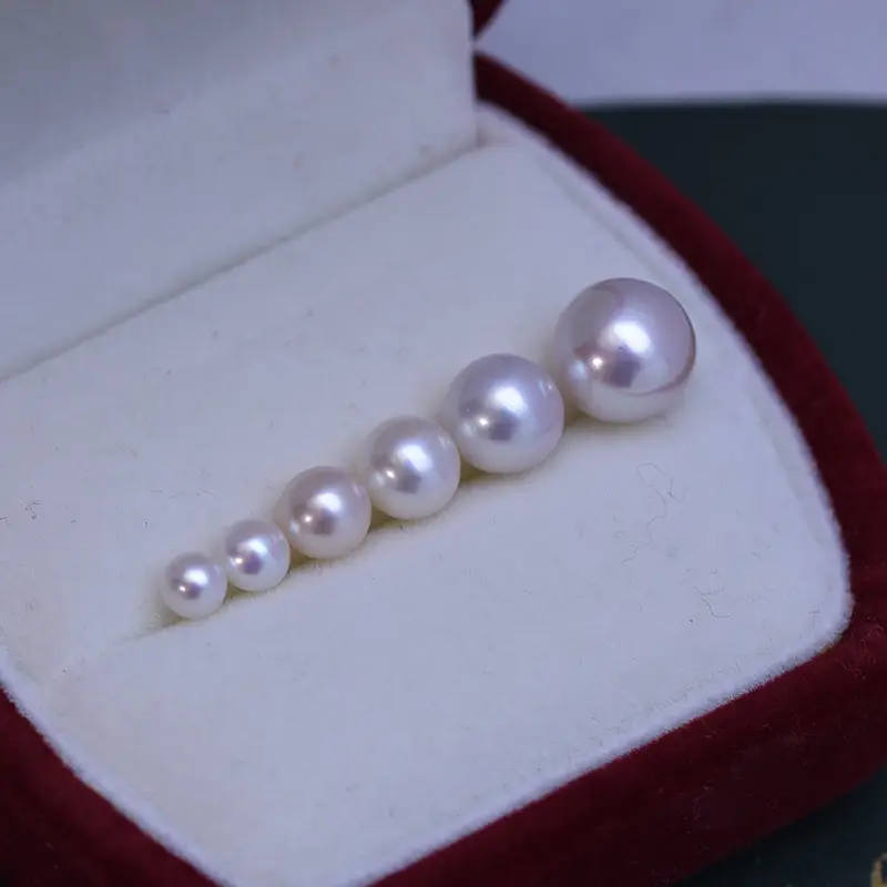 Zhuji Fresh Water 4-10mm White Pearl Balls - Image 3