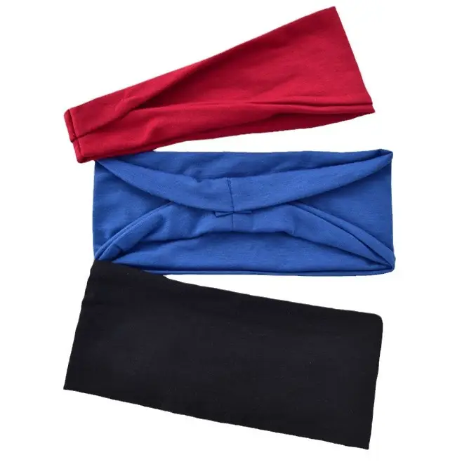 Solid Color Geometric Sports Headband Yoga Sweat Absorbent Running Fitness Elastic Fabric Headscarf - Image 7