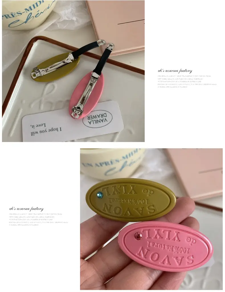 Red Korean Ins Same Style Hairpin Clip with Diamond Side — feature 10