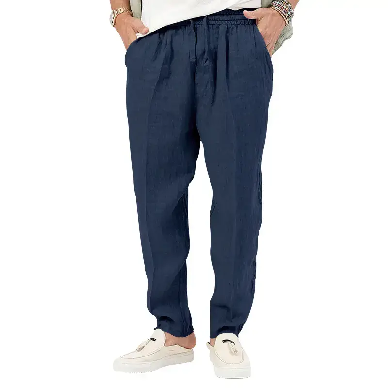 Men's Grey Linen Casual Pants 2025 - Image 11