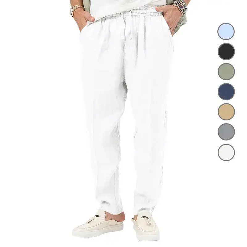 Men's Grey Linen Casual Pants 2025 — feature 14