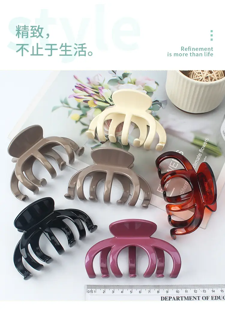 Women's Grasp Hair Clip with Pearl Accents — feature 4