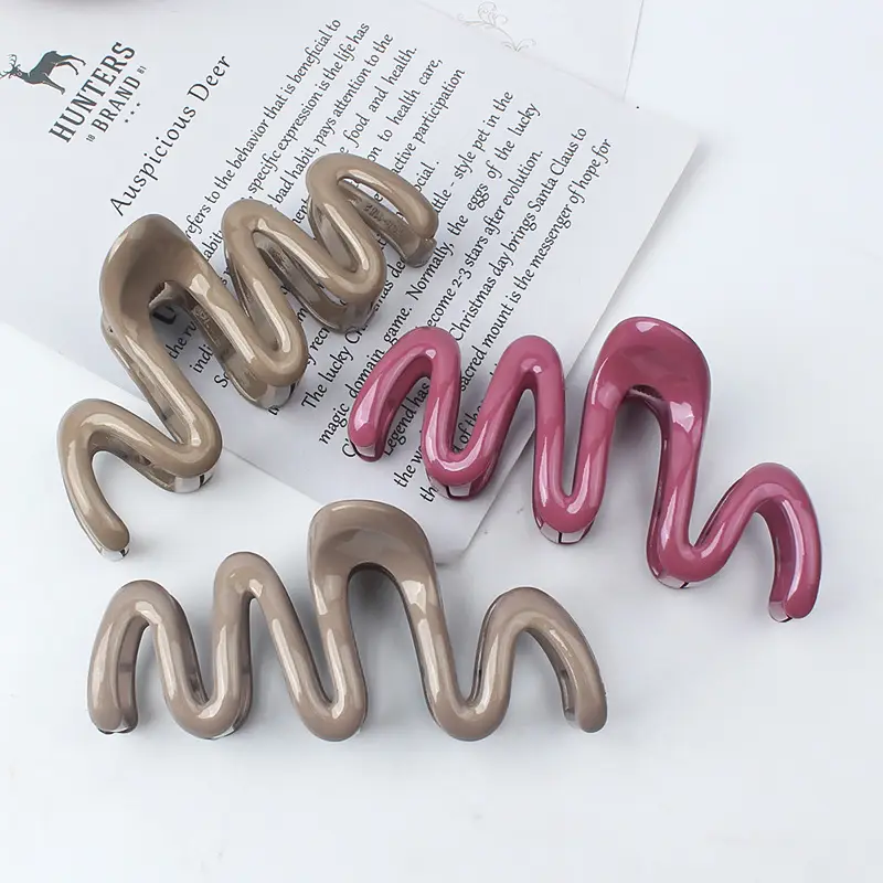 New Wave Frosted Hair Clips for Bathing - Image 26