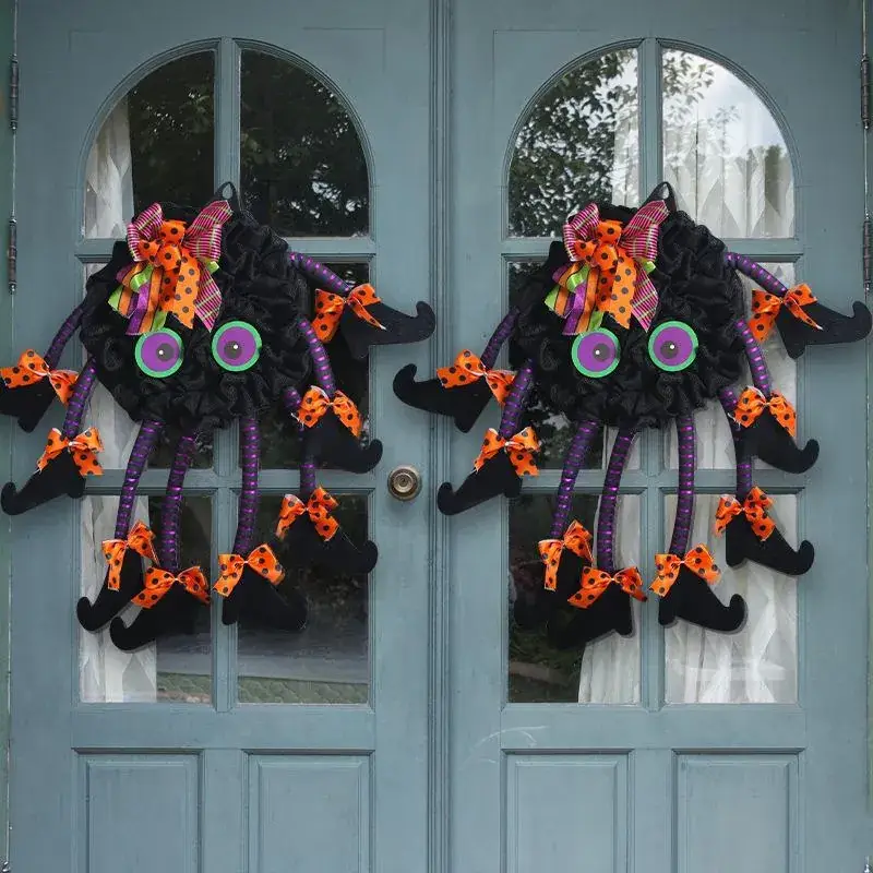 Halloween Multi-Legged Spider Wreath Decoration