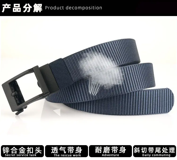 Navy Blue Tactical Belt with Automatic Buckle 3.8CM β feature 11
