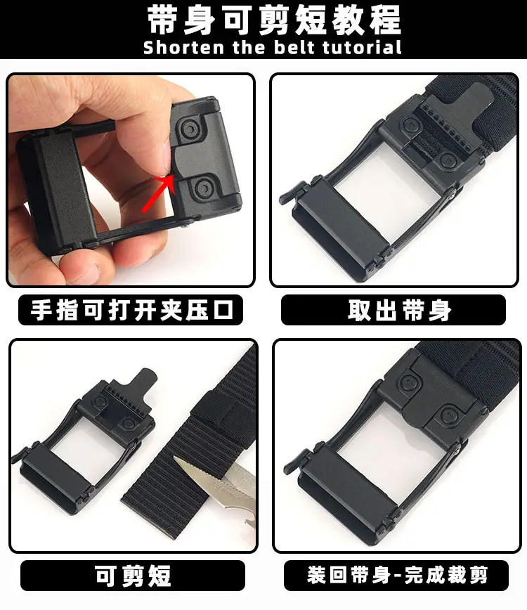 Navy Blue Tactical Belt with Automatic Buckle 3.8CM β feature 15