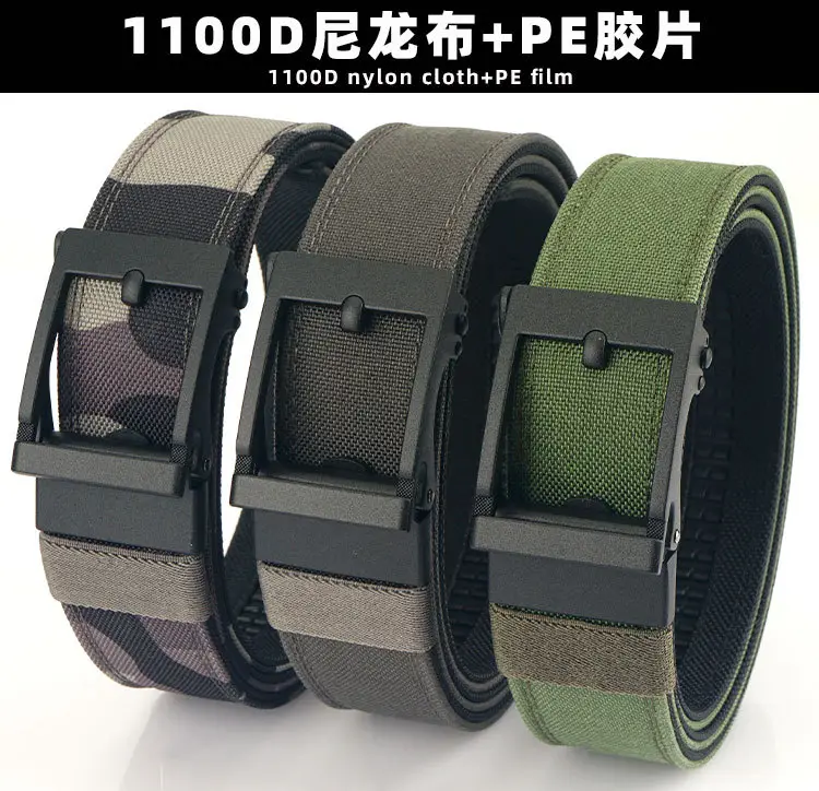 3.8 Double Thickened Tactical Belt CS Field Multifunctional Belt Automatic Buckle Upgraded Hanging Gun Nylon Belt โ feature 2