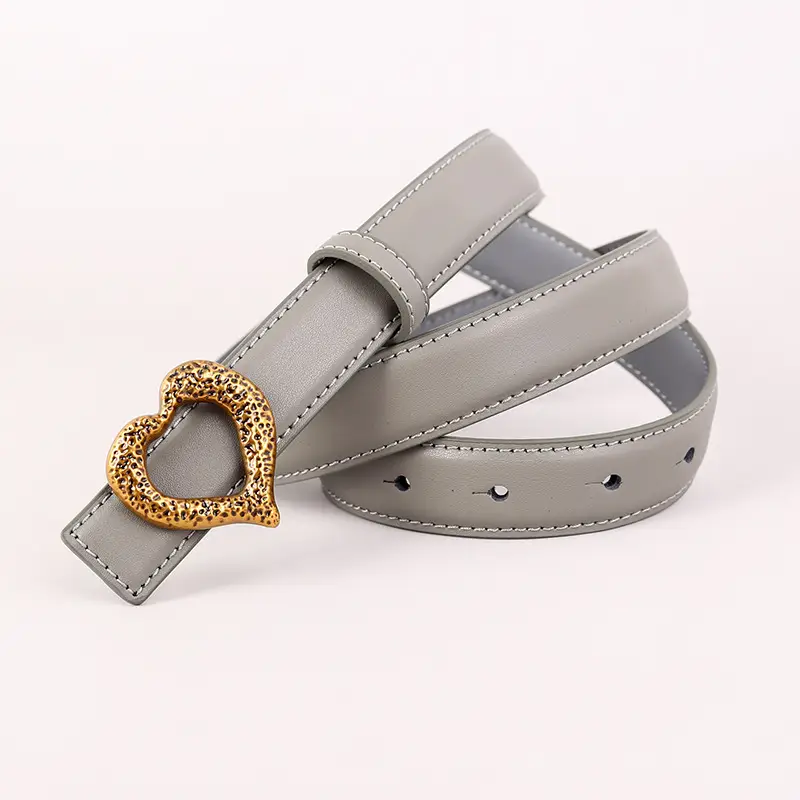 Women's Heart Gold Plated Genuine Leather Belt - Image 6