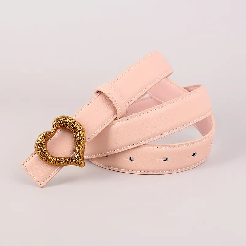 Women's Heart Gold Plated Genuine Leather Belt - Image 7