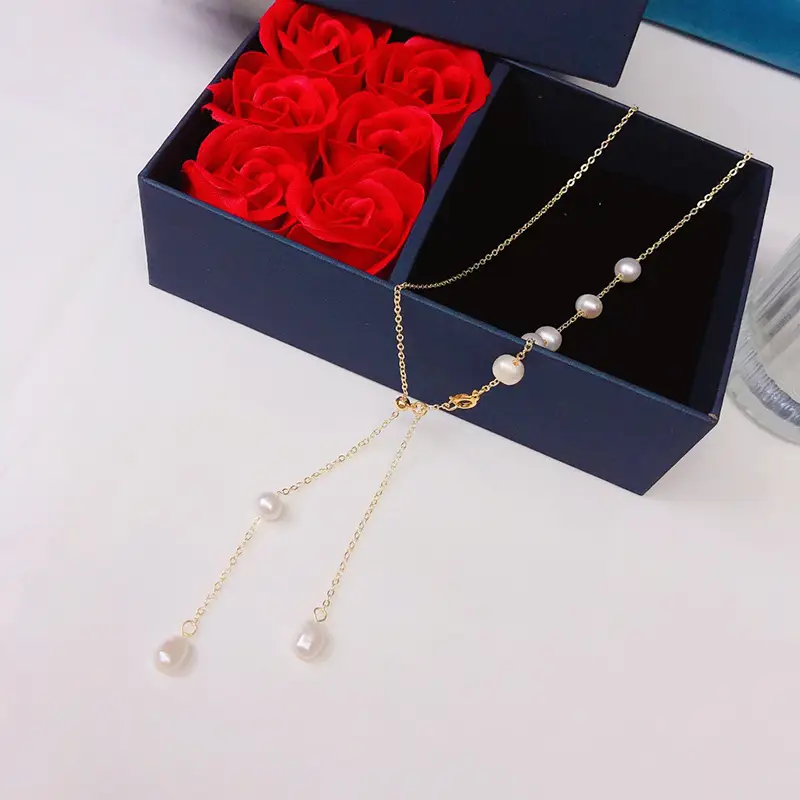 Freshwater Pearl Clavicle Necklace for Women - Image 3