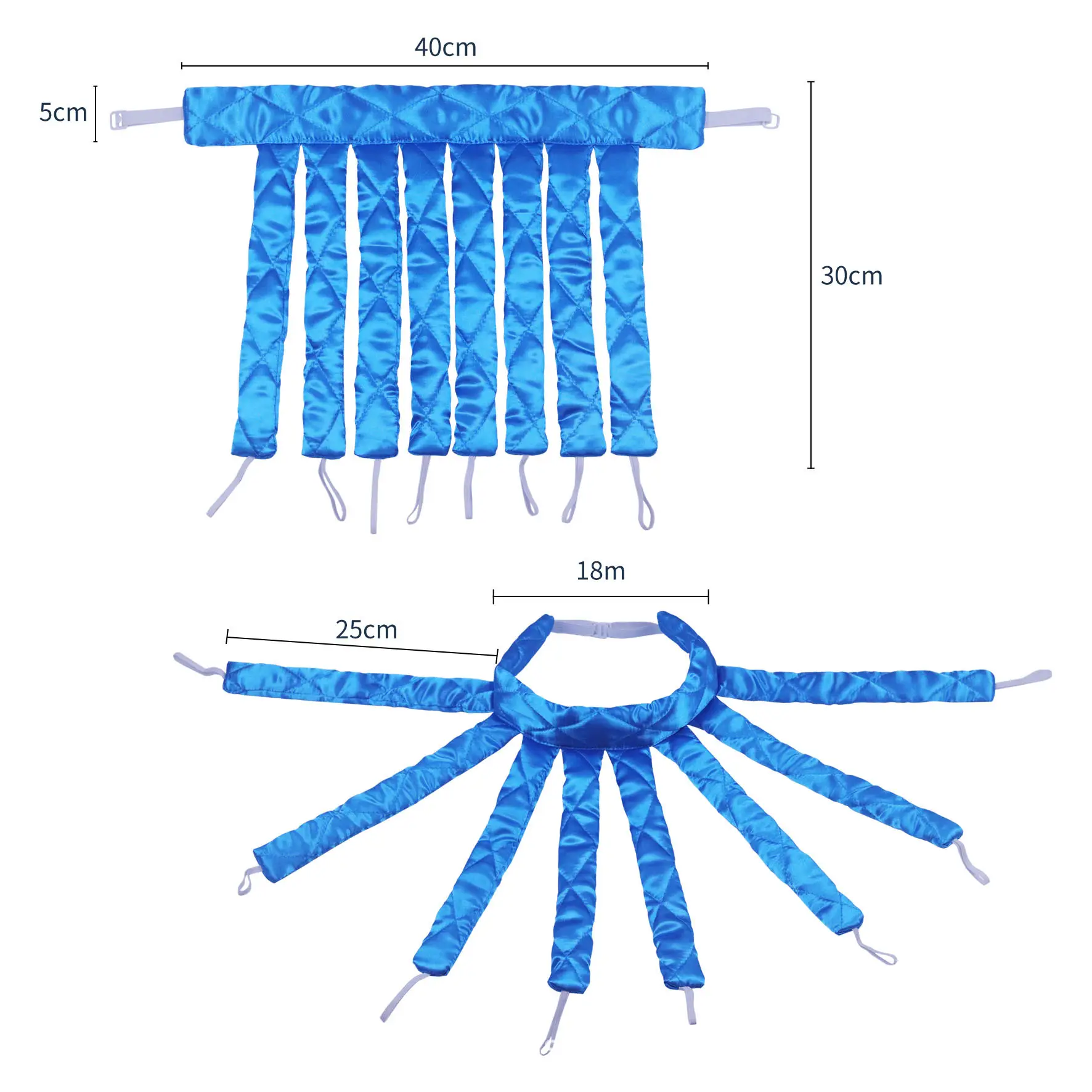 Blue Lazy Curling Iron Octopus Sponge Set — feature 3